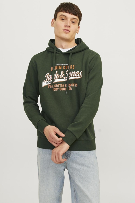Jack & Jones jjelogo sweat hood 2 col 24/25 noos